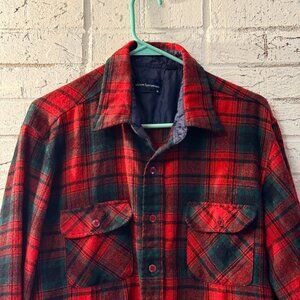 Arrow Sportswear Red & Green Plaid Flannel Shirt – XL